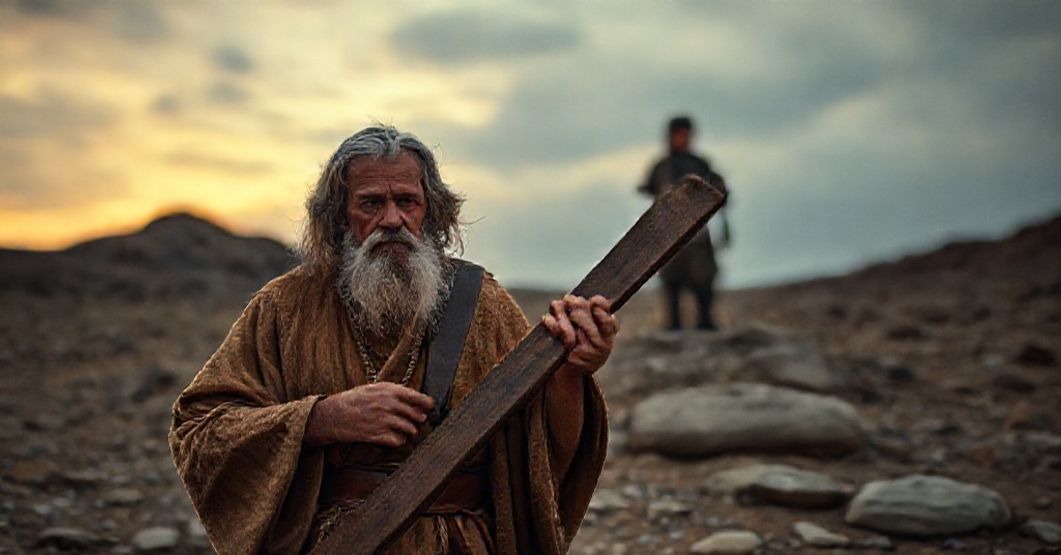 A Catholic scene contrasting St. John the Baptist's prophetic mission with modernist distortions by Vatican News during Advent.