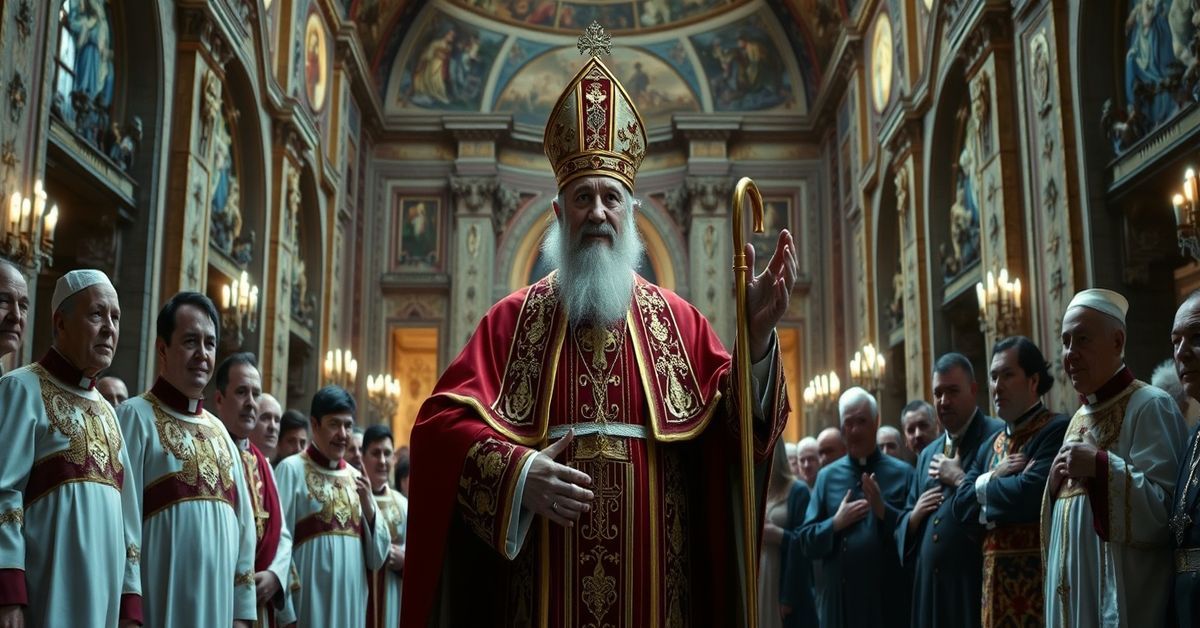 Antipope Leo XIV in Monaco Cathedral promoting social gospel without Christ the King