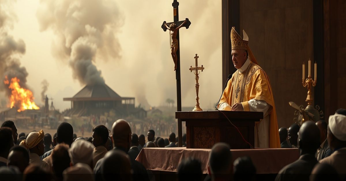 Sedevacantist critique of antipope Leo XIV's empty rhetoric on Nigerian violence, highlighting the conciliar sect's naturalism and omission of Christ's reign.