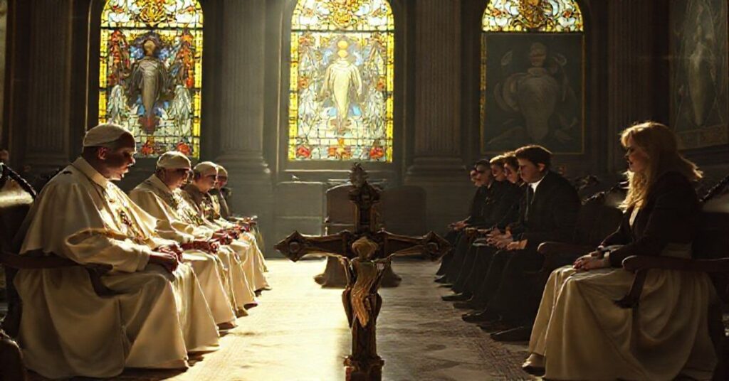 Antipope Leo XIV meets filmmakers Spike Lee and Cate Blanchett in Vatican's Apostolic Palace.