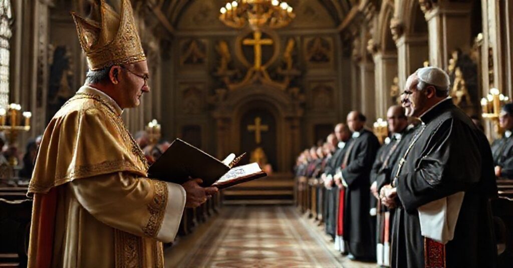 Catholic bishop disapproving of antipope Robert Prevost's ecumenical meeting in a church setting