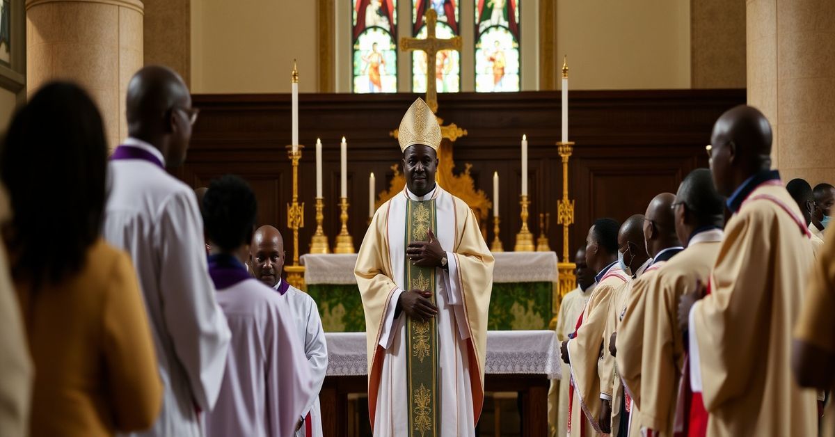 A solemn Chrism Mass in Arusha Cathedral 2026 with Archbishop Isaac Amani emphasizing naturalism over supernatural priesthood