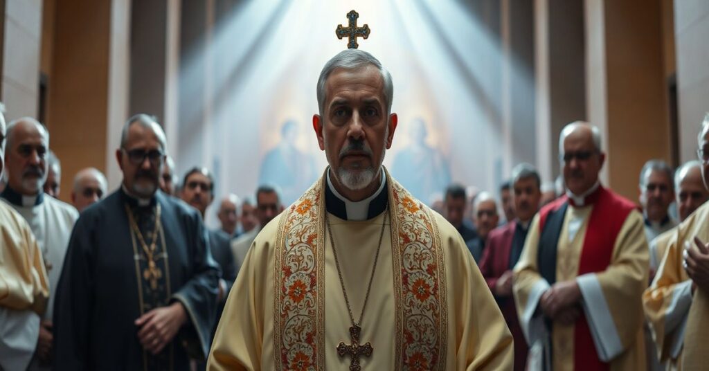 A solemn beatification ceremony in Huércal-Overa, Spain, highlighting the conciliar sect's focus on social work over sacramental priesthood.