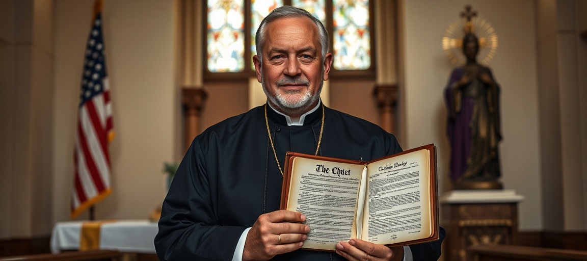 Bishop Fernandes Promotes Masonic Americanism as Catholicism for U.S. 250th Anniversary Bishop Earl Fernandes misrepresents Catholic doctrine by equating Masonic Americanism with Catholic teaching in a conciliar church setting.