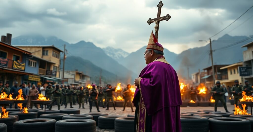 Catholic bishop confronts violent protests in Bolivia over fuel subsidy crisis under stormy Andes mountains