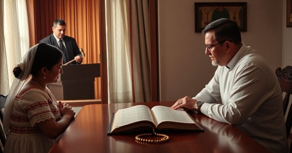 Catholic family praying at home amid judicial persecution in Brazil for resisting gender ideology in homeschooling