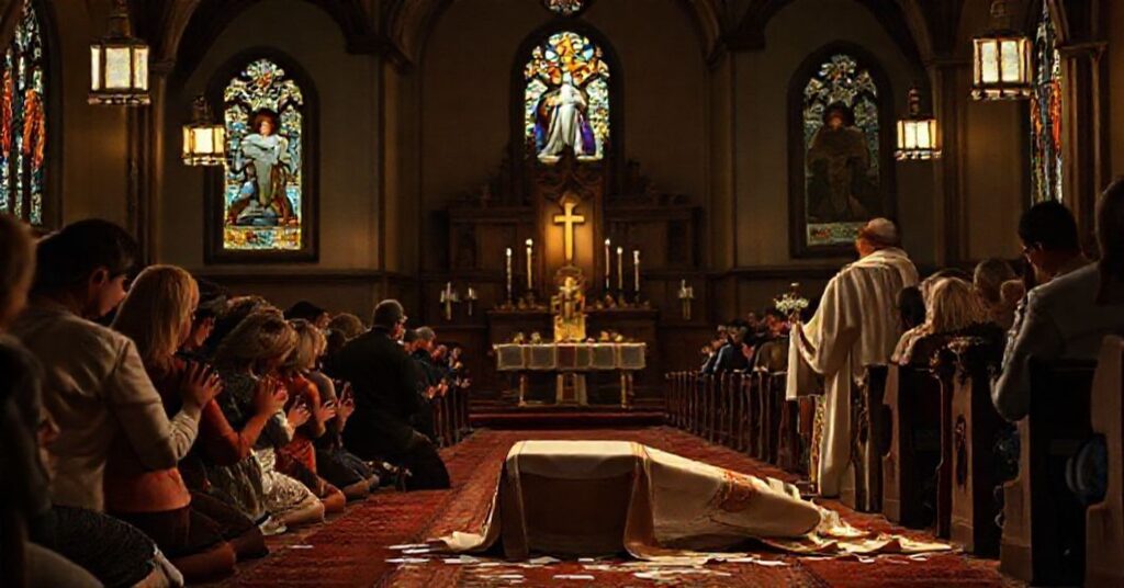 Buffalo faithful defy modernist closures in traditional Catholic church setting.