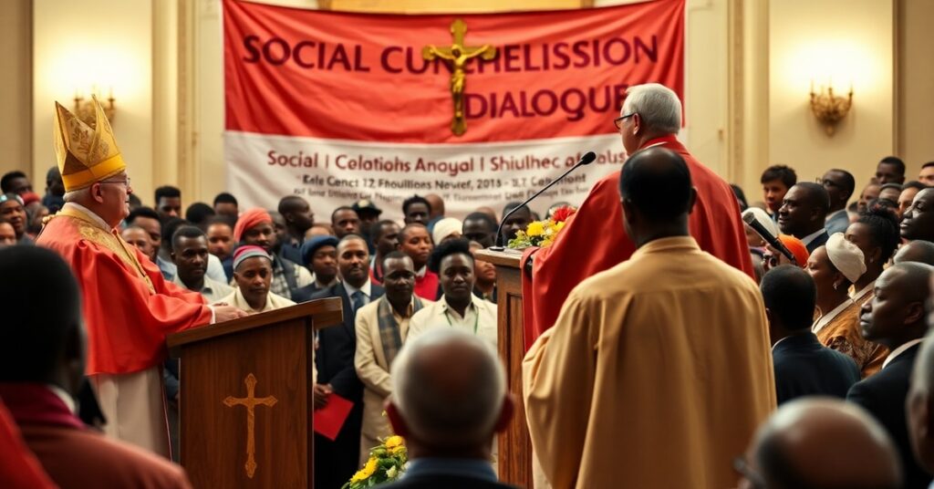 Cardinal Wilfrid Fox Napier addresses a tense gathering in Durban, South Africa, on social cohesion and migration, highlighting the modernist erosion of Catholic doctrine.