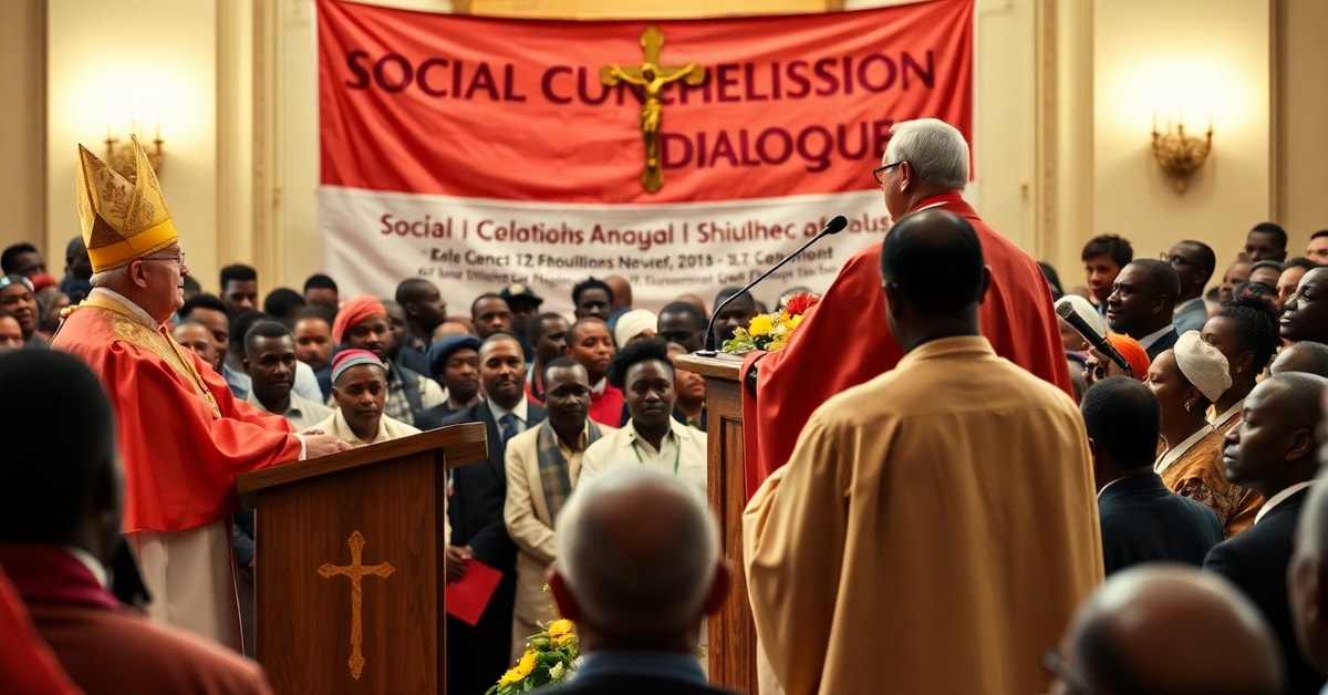 Cardinal Wilfrid Fox Napier addresses a tense gathering in Durban, South Africa, on social cohesion and migration, highlighting the modernist erosion of Catholic doctrine.