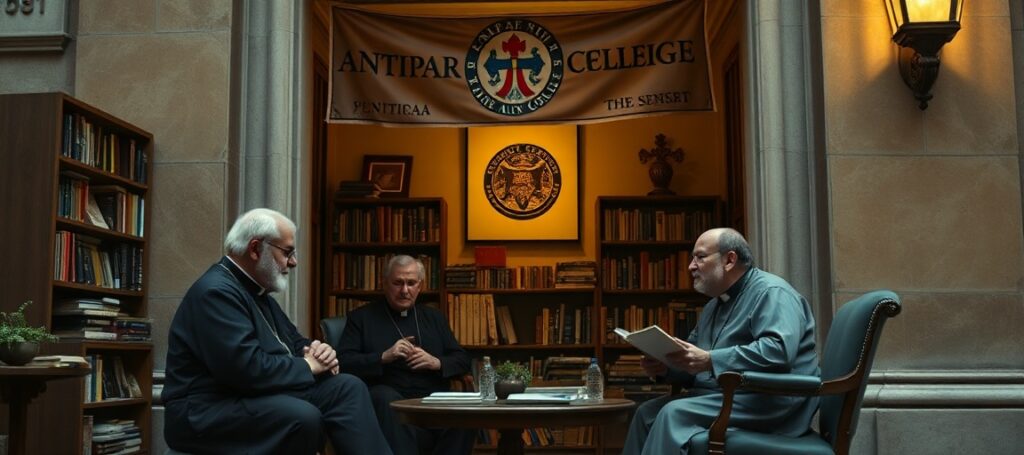 Casa Santa Maria in Rome, a formation house for the conciliar sect's clergy, highlighting modernist theology and ecumenical spirit.