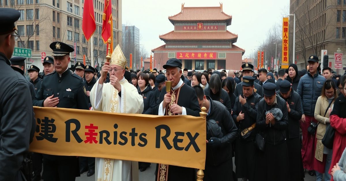 Catholic procession in Beijing advocating for the Social Reign of Christ amidst persecution