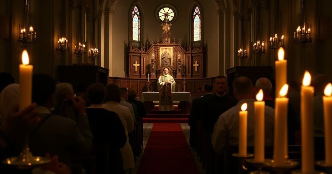 A Rorate Mass at the National Shrine of Our Lady of Champion in Wisconsin, critiquing neo-church sentimentalism and lack of sacramental theology.