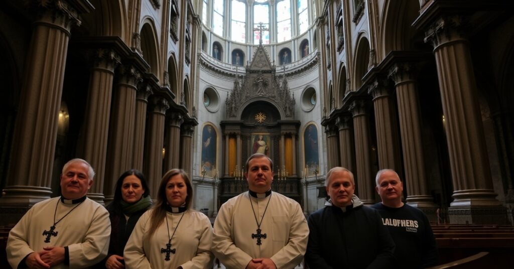 Catholic activists protest desecration of Saint-Laurent Church in Paris during Nuit Blanche festival