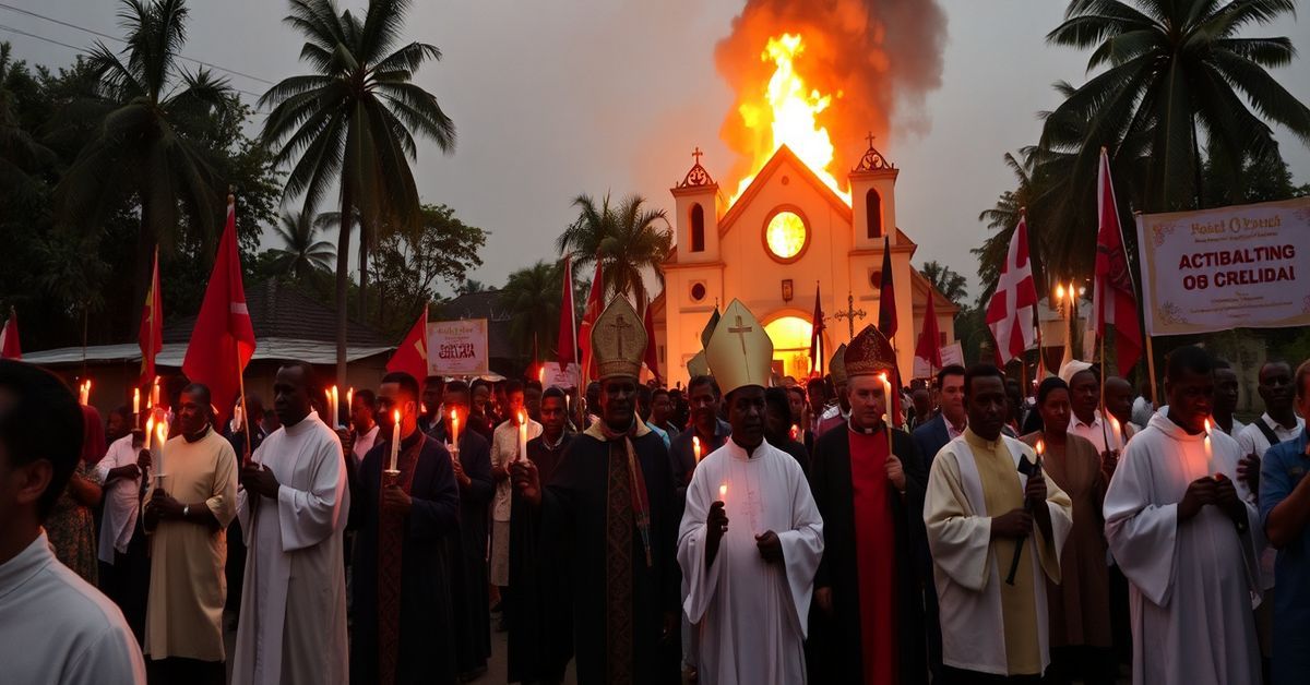 Catholic procession in DRC amid ADF attacks, highlighting persecution and the need for Christ's reign over secular 'religious freedom' paradigm.
