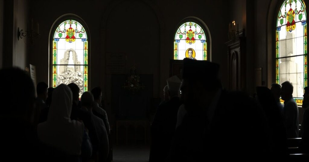 A somber Easter prayer service in a Syrian Catholic church after an attack on Al-Suqaylabiyah