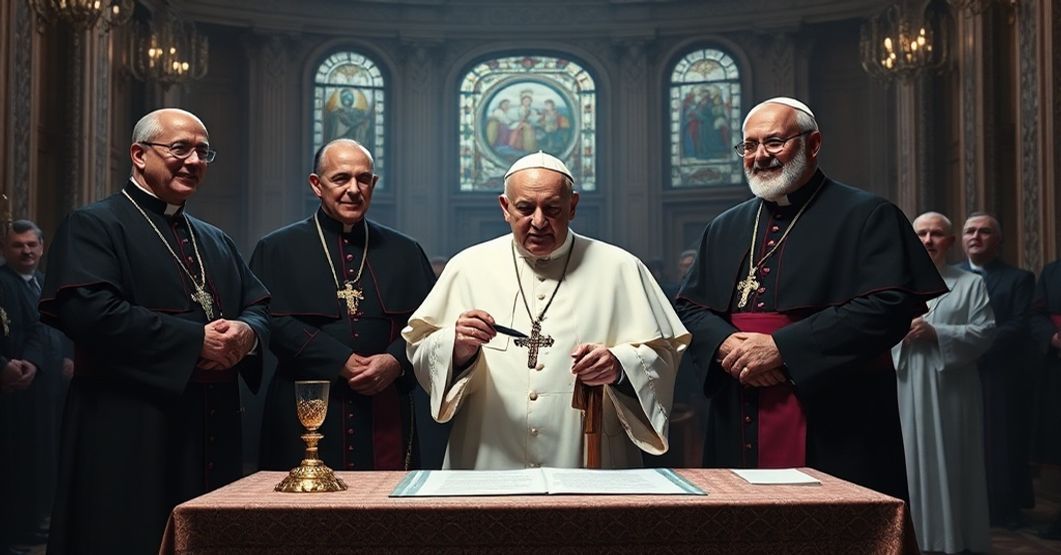 Ecumenical Charter Signing Exposes Apostasy of Vatican Sect False Pope Robert Prevost and Greek Orthodox Archbishop Nikitas Loulias at the signing of the ecumenical charter in 2025.