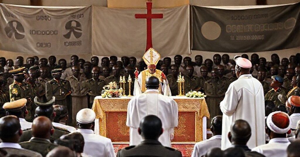 False consecration ceremony in Guinea-Bissau led by modernist bishop Victor Quematcha in 2025, lacking Catholic tradition and focusing on political messages.