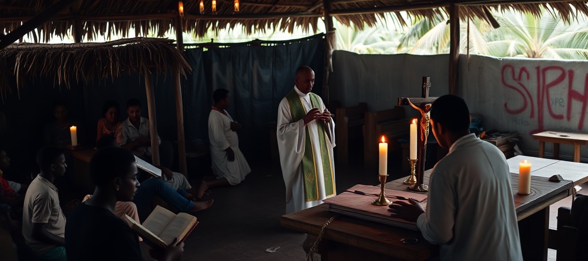 Traditional Latin Mass celebrated by Catholic priest in Haiti amid humanitarian crisis
