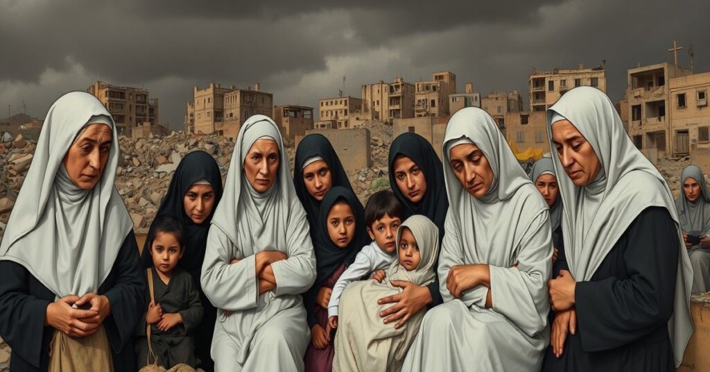 Displaced families in war-torn Lebanon 2026, with Antonine Sisters and Sisters of Charity providing humanitarian aid without spiritual guidance.