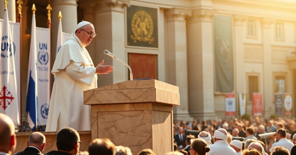 Bishop Leo XIV delivering Angelus address in St. Peter's Square while ignoring Christ's Kingship and Catholic Tradition