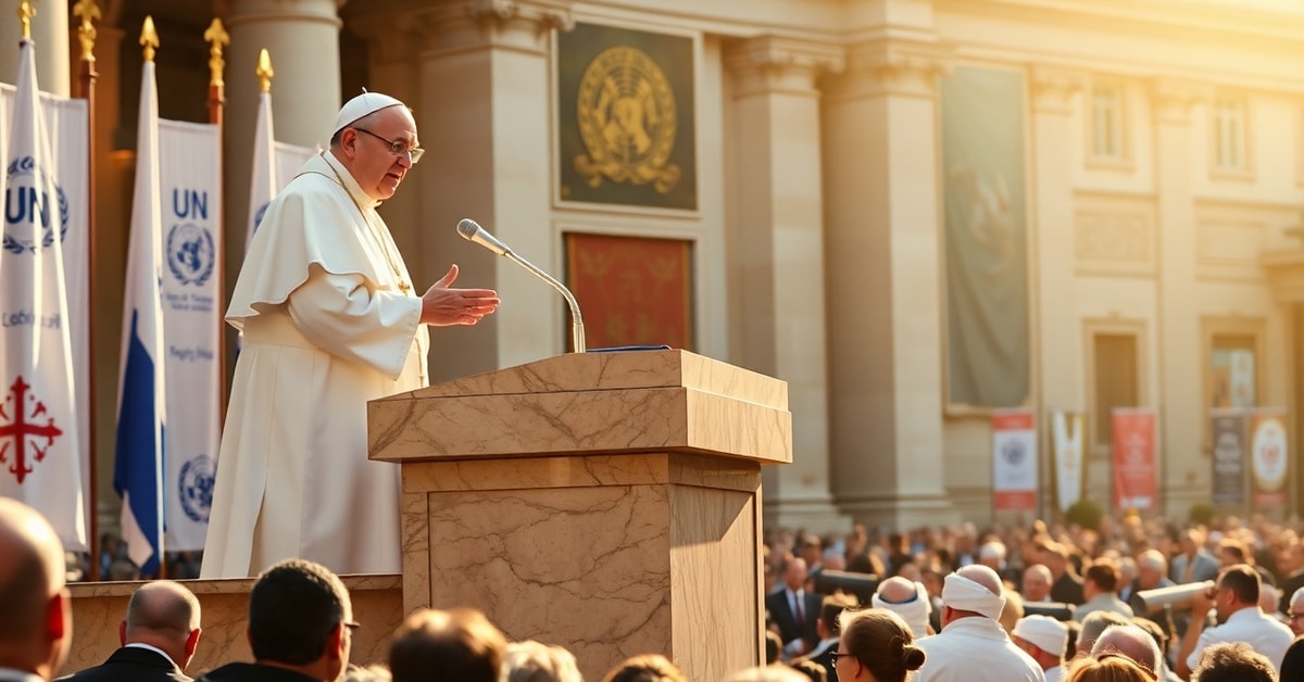 Bishop Leo XIV delivering Angelus address in St. Peter's Square while ignoring Christ's Kingship and Catholic Tradition