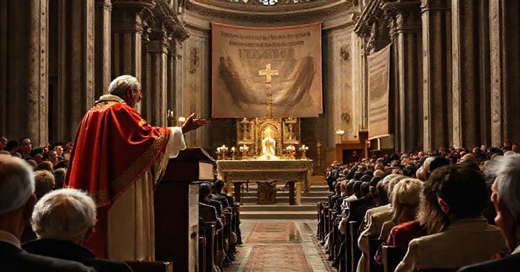 Leo XIV delivers an apostate homily at St. John Lateran Basilica, masking Christ's reign with naturalistic ecclesiology.