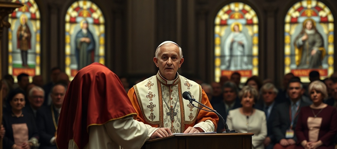 Robert Prevost (Leo XIV) addressing the Centesimus Annus Pro Pontifice Foundation in the Apostolic Palace in 2026.