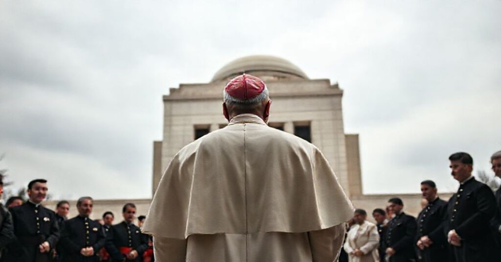 Antipope Leo XIV paying homage at Atatürk's Mausoleum in Ankara, Turkey.