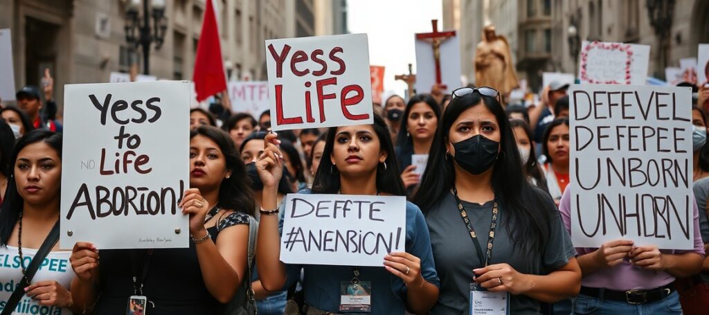 Young Catholics march for life in Mexico City on April 25, 2026.