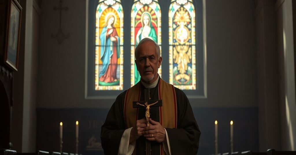 A traditional Catholic scene depicting the moral crisis of reducing abortion to an environmental issue.