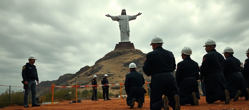 Mount Cristo Rey statue under threat as U.S. government moves to seize land for border wall construction.