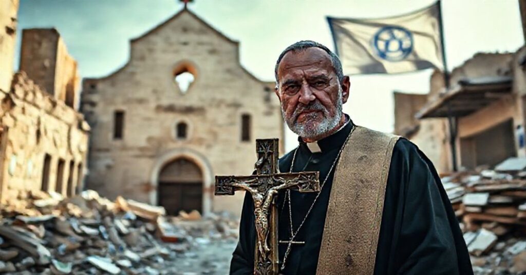 A solemn portrait of the sedevacantist Catholic perspective on the conciliar sect's "Cardinal" Pierbattista Pizzaballa in Gaza