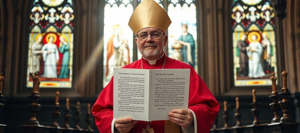 Archbishop Wiesław Śmigiel in a Polish cathedral defending traditional marriage against modernist compromise.