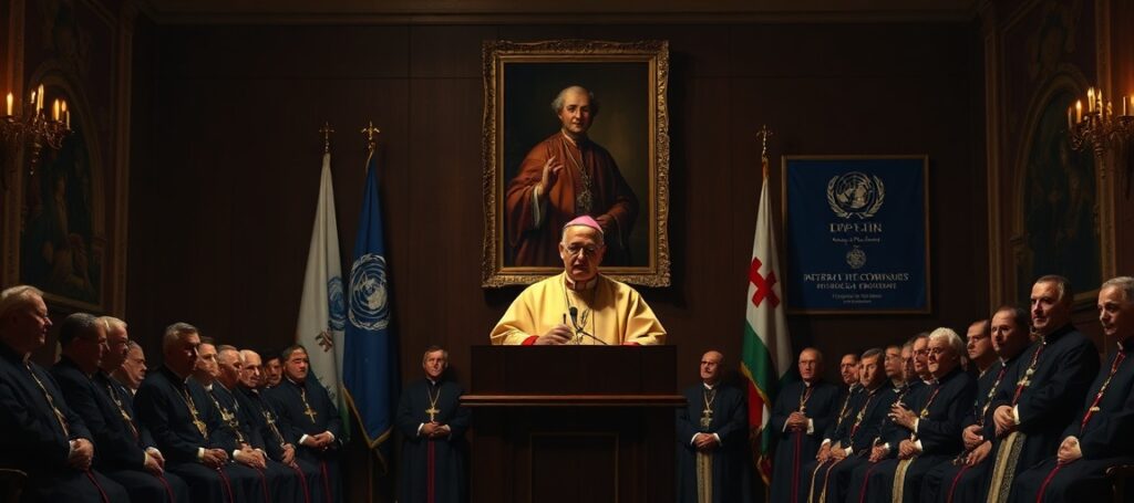 A solemn ceremony at the Pontifical Ecclesiastical Academy marking its 325th anniversary in 2026, highlighting the conciliar sect's modernist diplomacy.