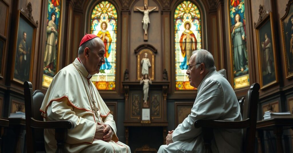 Private audience between Pope Leo XIV and Brother Matthew of the Taize Community discussing ecumenism and naturalistic youth ministry.