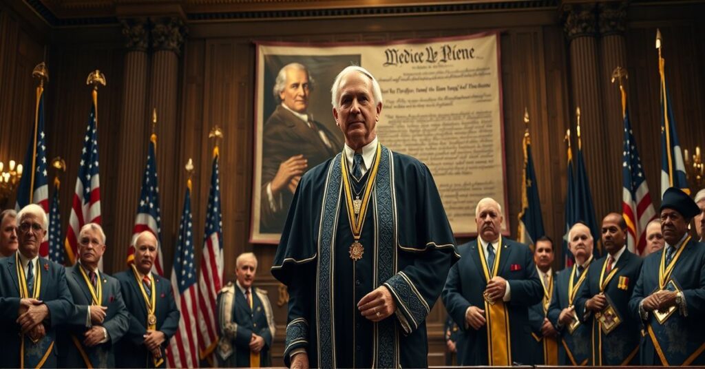 Pope Leo XIV receiving the Liberty Medal in Independence Hall, symbolizing religious indifferentism and apostasy from traditional Catholic teachings.