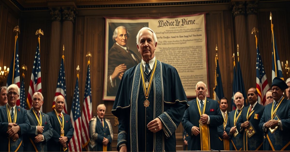 Pope Leo XIV receiving the Liberty Medal in Independence Hall, symbolizing religious indifferentism and apostasy from traditional Catholic teachings.