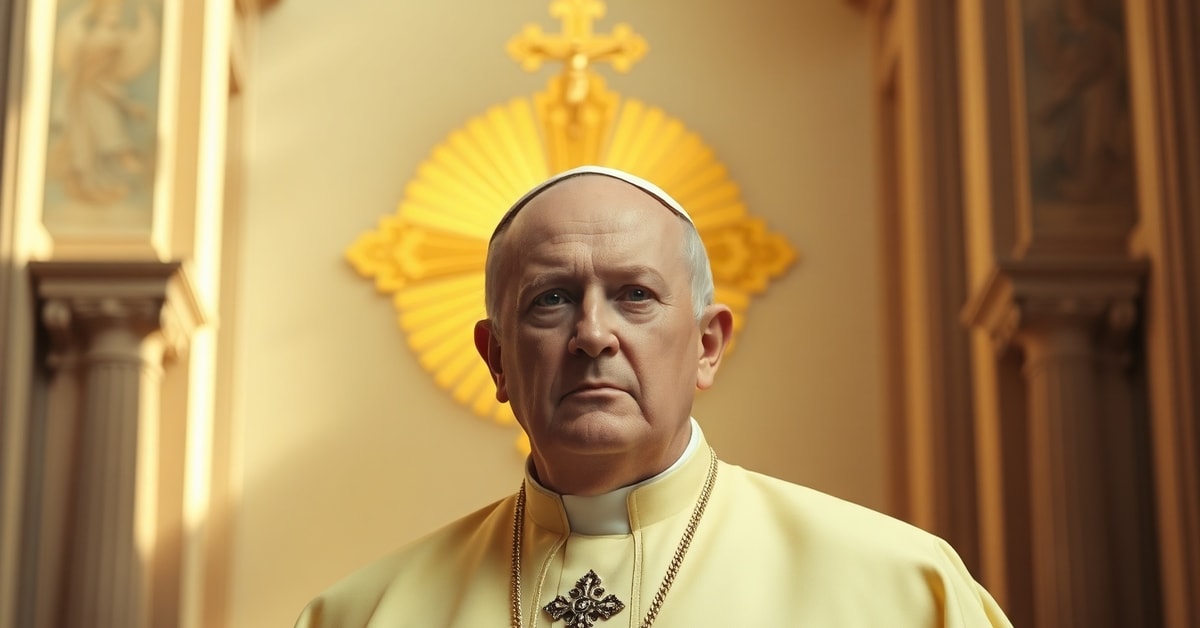 Pope Pius XI Warns: Modern Peace Deals Exclude Christ the King Pope Pius XI portrait with crucifix symbolizing Christ the King's absence in modern peace negotiations between US and Iran