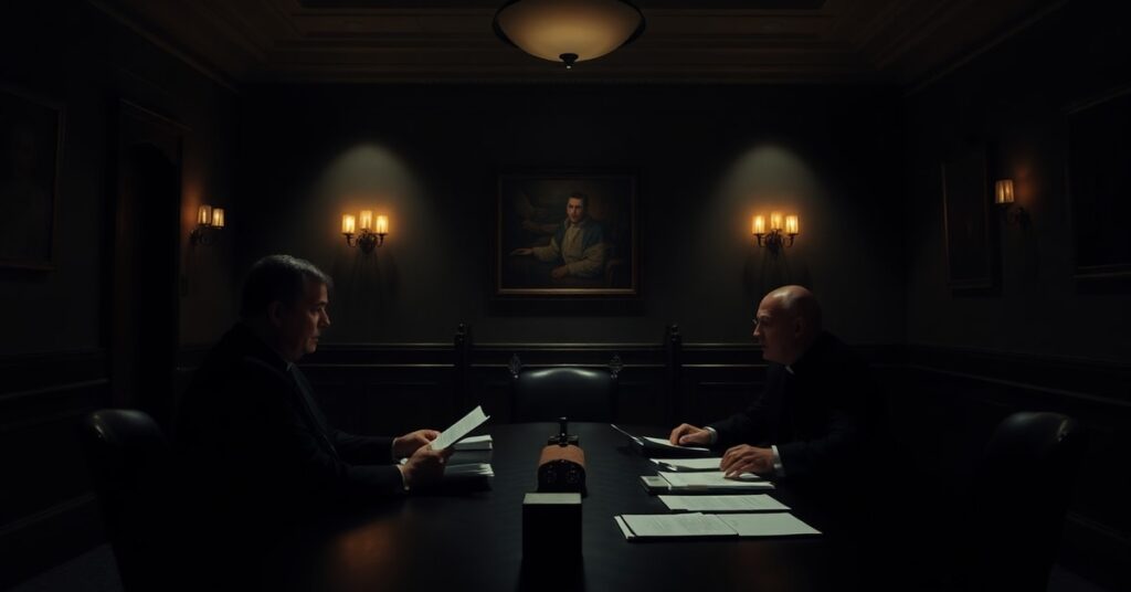 Solemn meeting at Seton Hall University between Monsignor Joseph Reilly and Theodore McCarrick discussing the Latham report on sodomitic crimes in the conciliar sect.