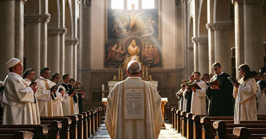 Archbishop Stanislav Zore addressing a congregation in a Slovenian cathedral, emphasizing the sacredness of life and opposition to euthanasia.