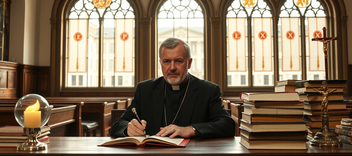 SSPX's Schismatic Act: A Letter From Écône Igniting Controversy Under Antipope Leo XIV Fr. Davide Pagliarani signing document in traditional chapel at Écône during SSPX schismatic response to Vatican excommunication decree under antipope Leo XIV