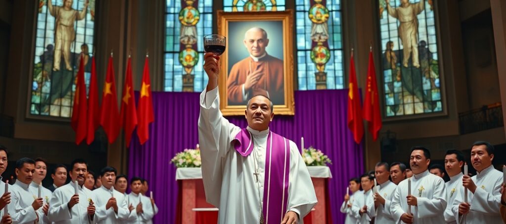 Tagle presides over a sacrilegious beatification ceremony in Vietnam under the false authority of Antipope Leo XIV