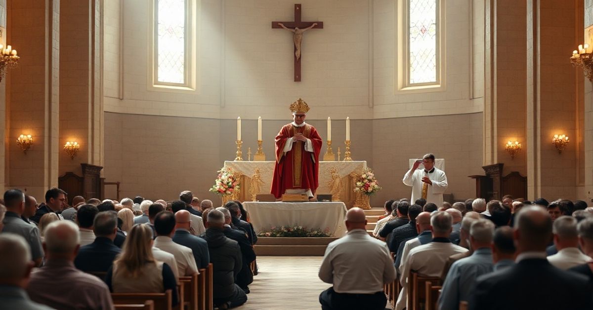 Traditional Catholic High Mass contrasted with modernist conciliar liturgy, highlighting the sacredness of true worship.