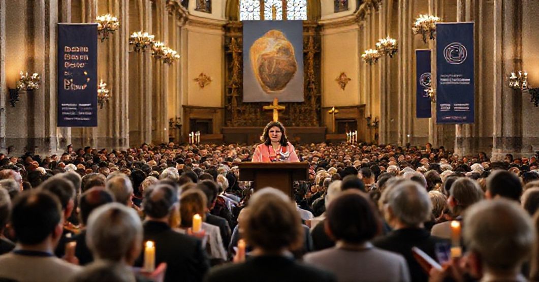 Vatican-Backed Alliance Promotes False Charity Luisa Fondello of Caritas Europa speaking at a Vatican-backed globalist event promoting debt relief under false Catholic guise