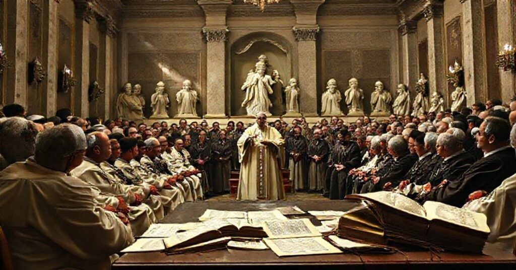 Vatican conference on redefining sainthood with Antipope Leo XIV addressing Modernist clerics