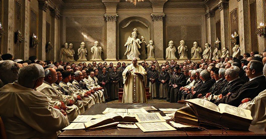 Vatican conference on redefining sainthood with Antipope Leo XIV addressing Modernist clerics