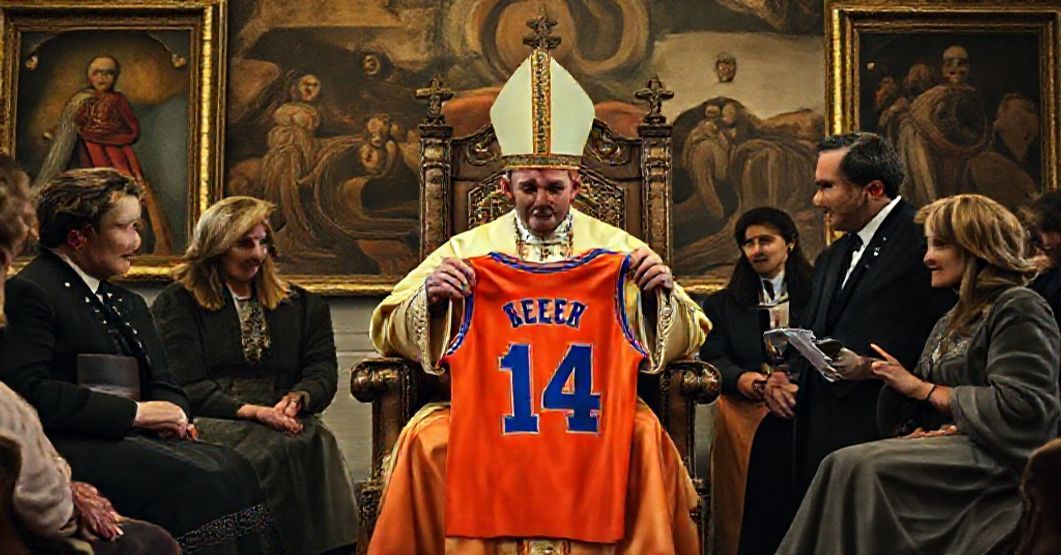 Vatican's Hollywood Encounter: Sacrilegious Syncretism Antipope Leo XIV with Hollywood actors in the Apostolic Palace, promoting cinema as a source of hope over divine truth.