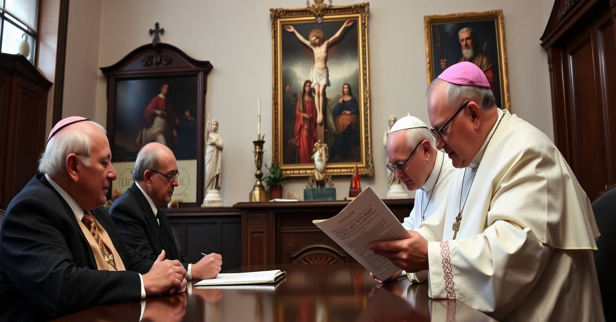 Bishop Agustinus Tri Budi Utomo signs an agreement to add Indonesian to Vatican News, symbolizing the deepening naturalistic apostasy in the post-conciliar Church.