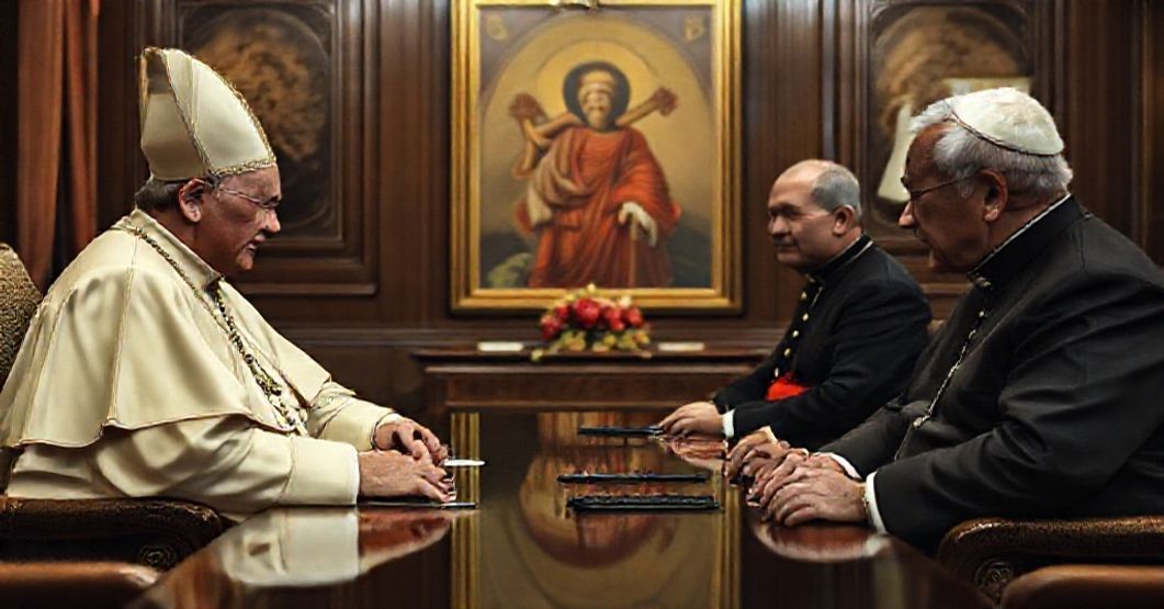 A sedevacantist Catholic critique of the Vatican's naturalistic betrayal in Mongolia through antipope Leo XIV and 'cardinal' Parolin's meeting with Mongolian President Khurelsukh Ukhnaa.