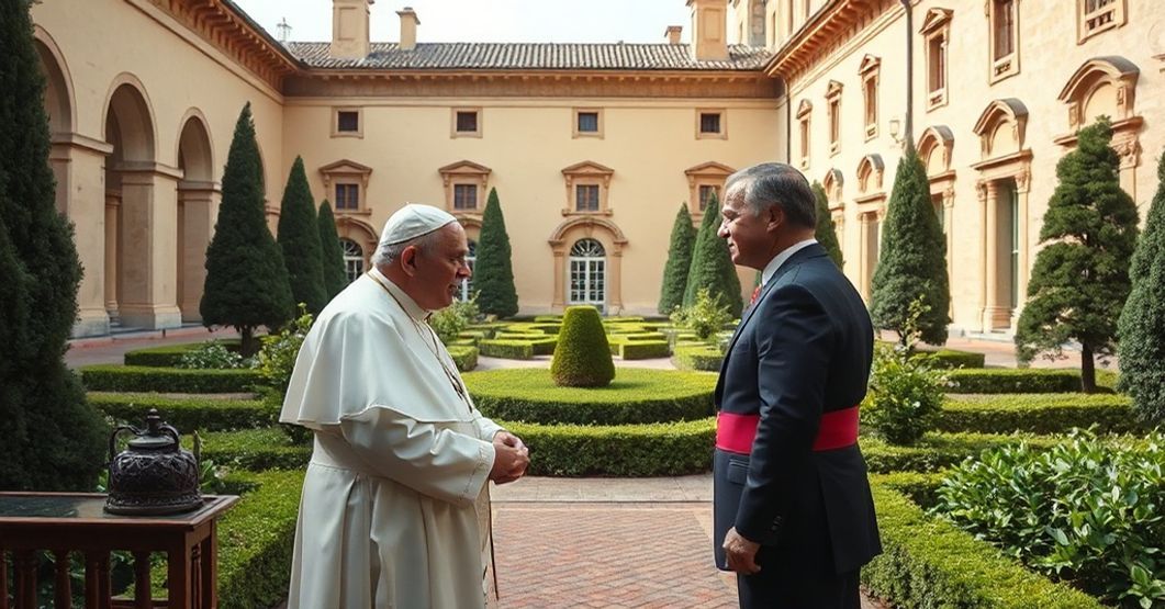 Solemn meeting between antipope Leo XIV and Ukrainian President Volodymyr Zelenskyy at Castel Gandolfo.